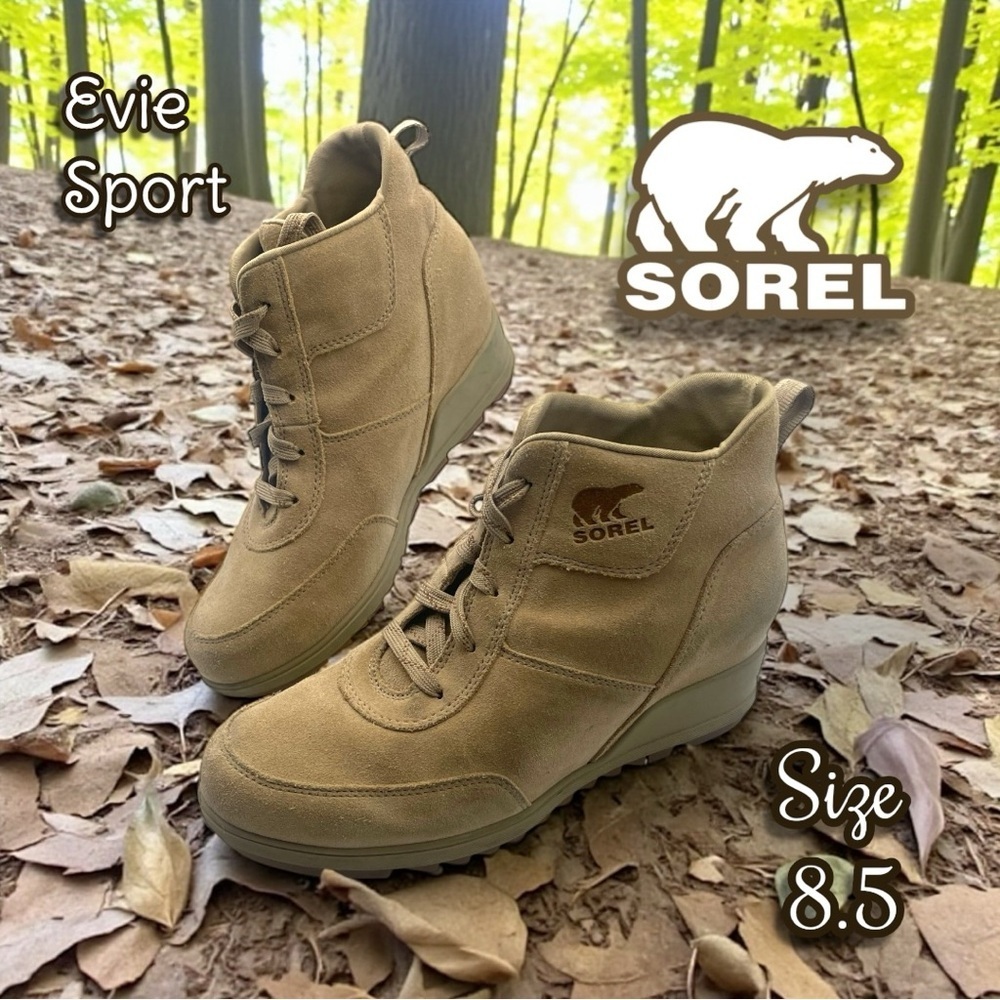 Sorel Evie Sport Lace Bootie Lug Sole Size 8.5
